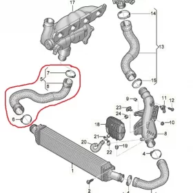 PRZEWÓD INTERCOOLERA 2.0 TFSI AUDI OE 4G0145738S