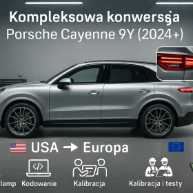 Kompleksowa konwersja Porsche Cayenne 9Y (2024+) USA → Europa